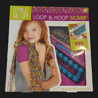 NEW Style Me Up Knitting Loom Rainbow Scarf Loop & Hoop Crafts 100 Meters Yarn