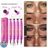 Dual-Ended Freckle Stamp Pen – Realistic Faux Freckles Makeup with Soft Sponge Stamp and Precision Tip – Waterproof Long-Lasting Freckle Marker for Natural or Bold Looks (03 Caramel Brown)
