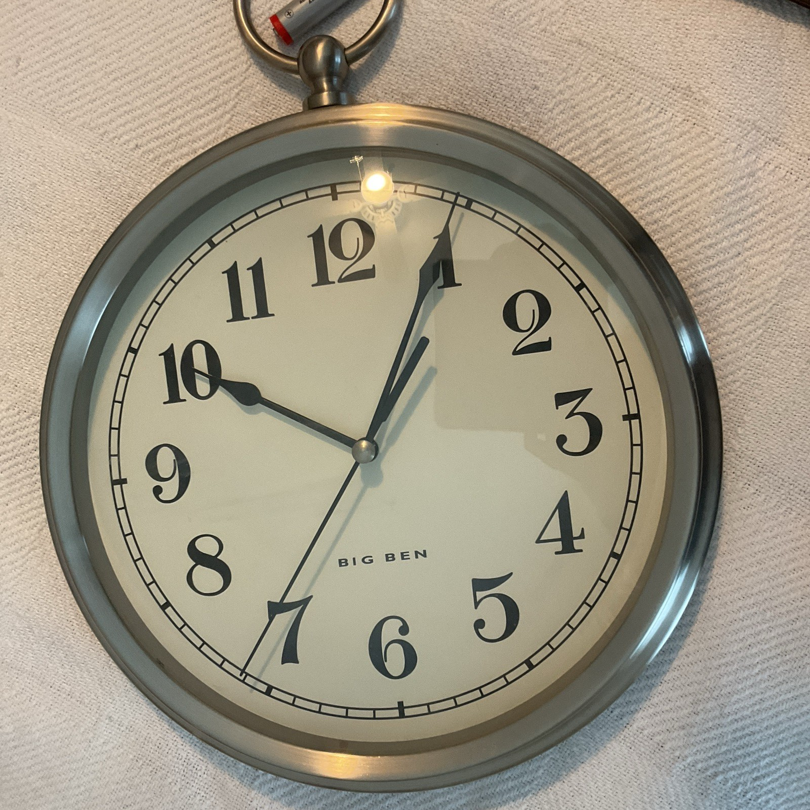 Vintage Westclox Big Ben Pocket Watch Style Wall Clock Rare VTG