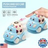 xFFFun Toy Cars for Toddler Girl Push and Go Rattle Car, Toddlers Push Cars Play Car Toys, Rattles Noisy Cars Trucks Active Girl Toys
