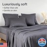 Bambaw California King Cooling Sheets Set 4pcs – 100% Viscose Derived from Bamboo Sheets Extra Deep Pockets, Soft and Breathable Bedding Set, Fits Up to 16'' with Elastic Corner Straps (Charcoal)