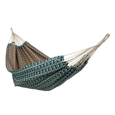 2-Person Polyester Jacquard Double Hammock - Retro Waves by Sunnydaze