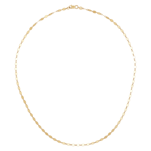 Pre-owned Welry 14k Yellow Gold Oval Disc Necklace, 17"