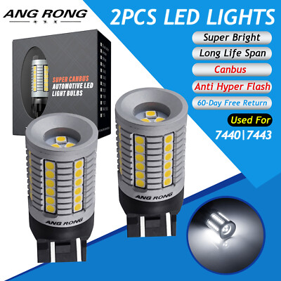 T20 7440 W21W 7443 W21/5W CANBUS LED Reverse Backup Light Bulbs DRL White 3600LM