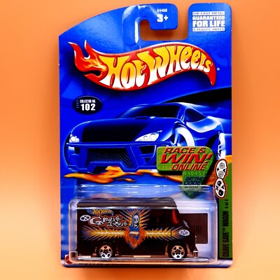 2002 Hot Wheels Grave Rave Series #102 Grave Rave Wagon 4/4  Black 5SP Wheels