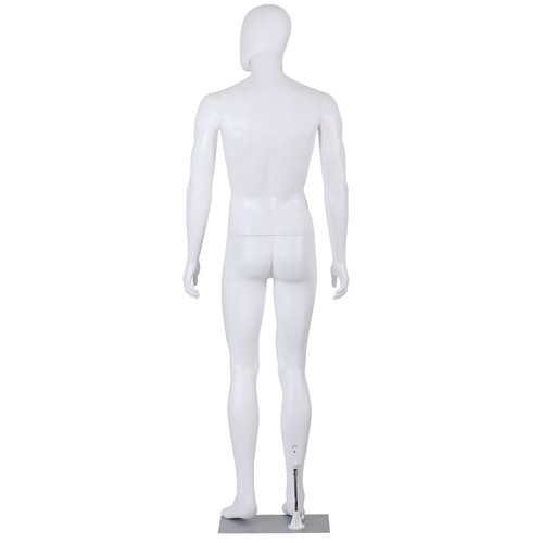 Male Mannequin Full Body Dress Form Adjustable 73Inch Realistic Detachable White