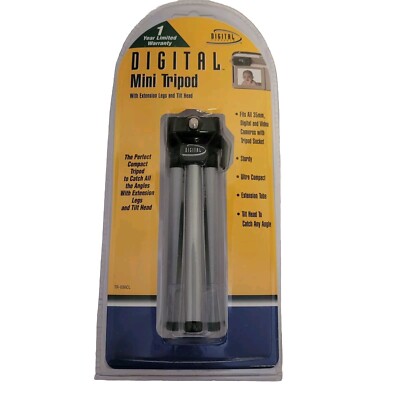 New Digital Concepts Mini Tripod Extension Legs Tilt Head Digital Video Cameras