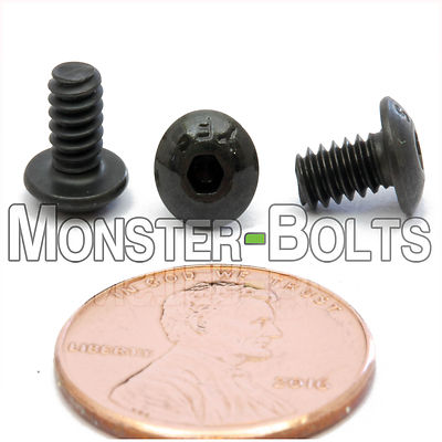 #6-32 x 1/4'' - Qty 10 - Button Head Socket Cap Screws  Alloy Steel Black Oxide