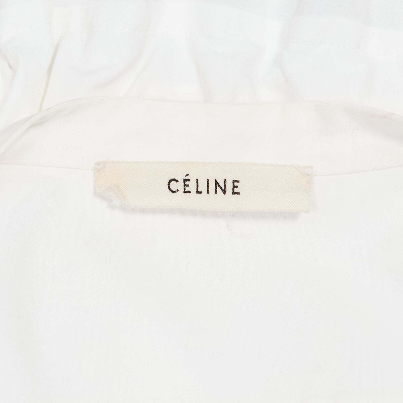 OLD CELINE Phoebe Philo white cotton silver d ring belt OLD CELINE Phoebe Philo white cotton silver d ring belt