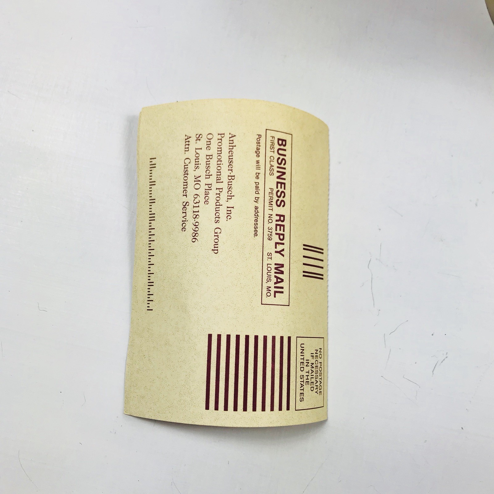 Anheuser Busch 1993 Budweiser Racing Team Stein Second in Series Bud 11 Car