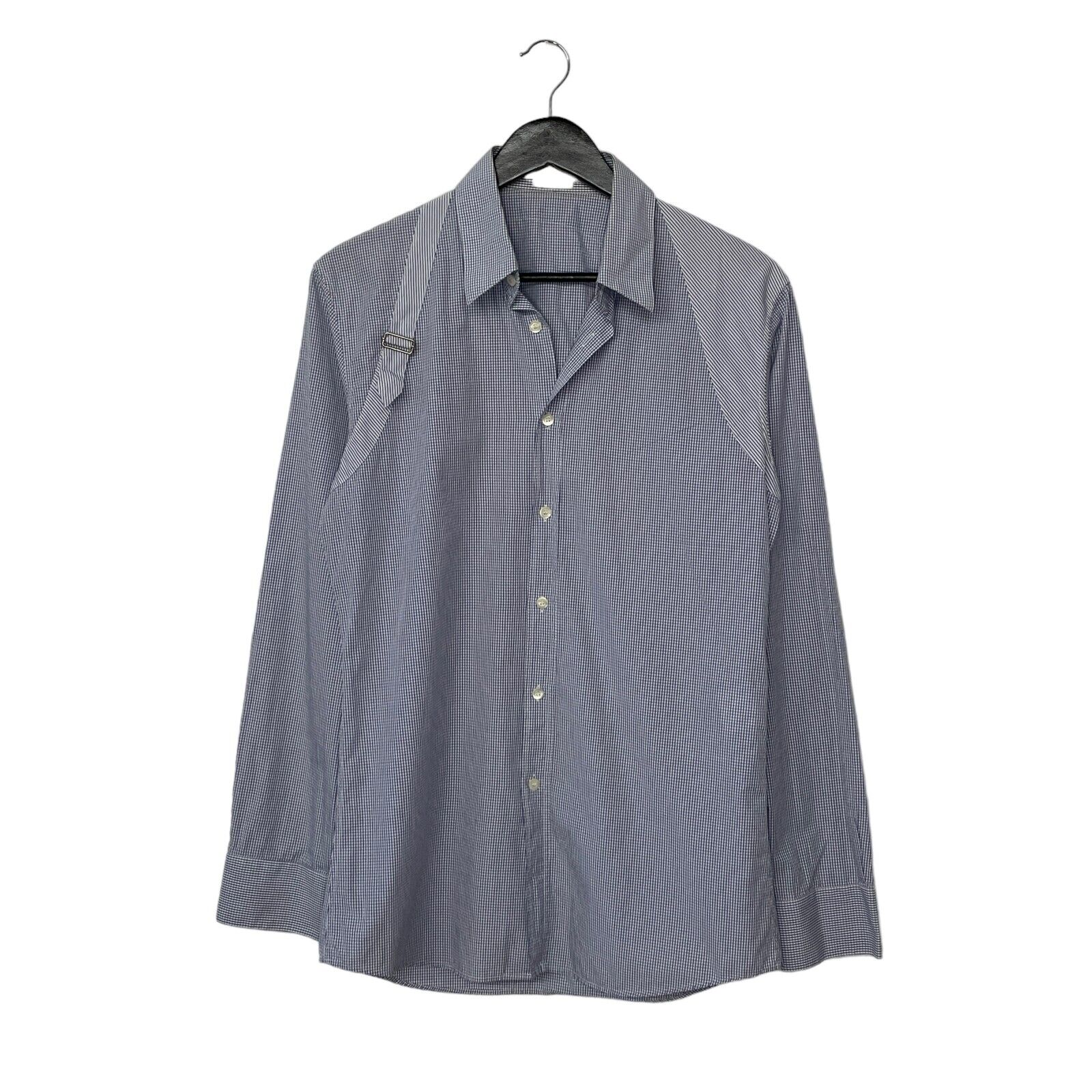 Alexander McQueen Harness Buckle Check Long Sleeve Button Up Alexander McQueen Harness Buckle Check Long Sleeve Button Up