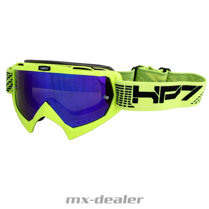 HP7 MX motocross Enduro Brille weiss verspiegelt Klarglas Crossbrille MTB BMX