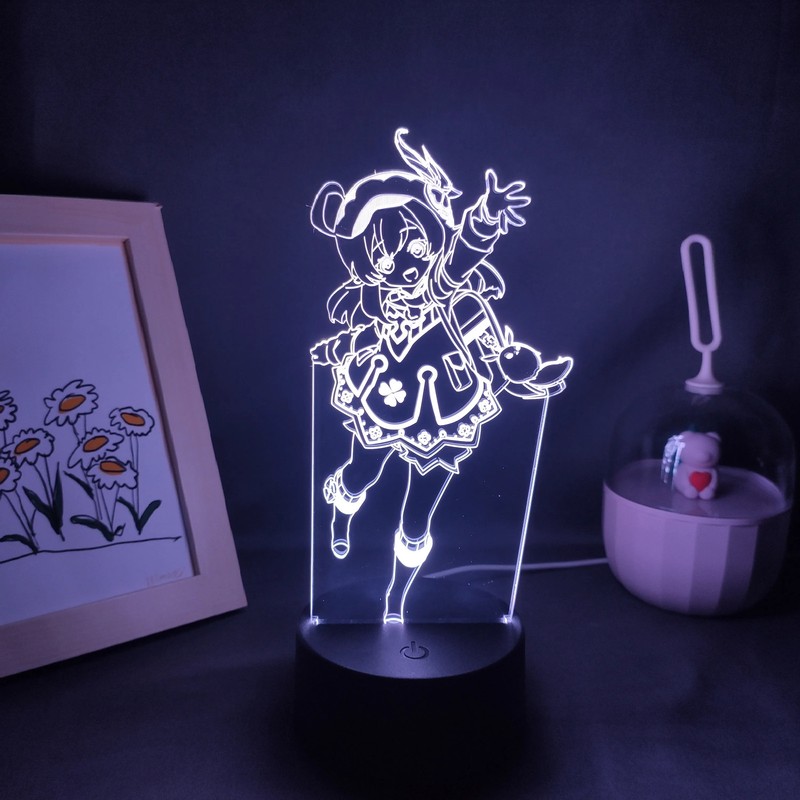 Genshin Impact Game Figure Klee 3D Lava Lamp Led RGB Battery Night Lights Cool G