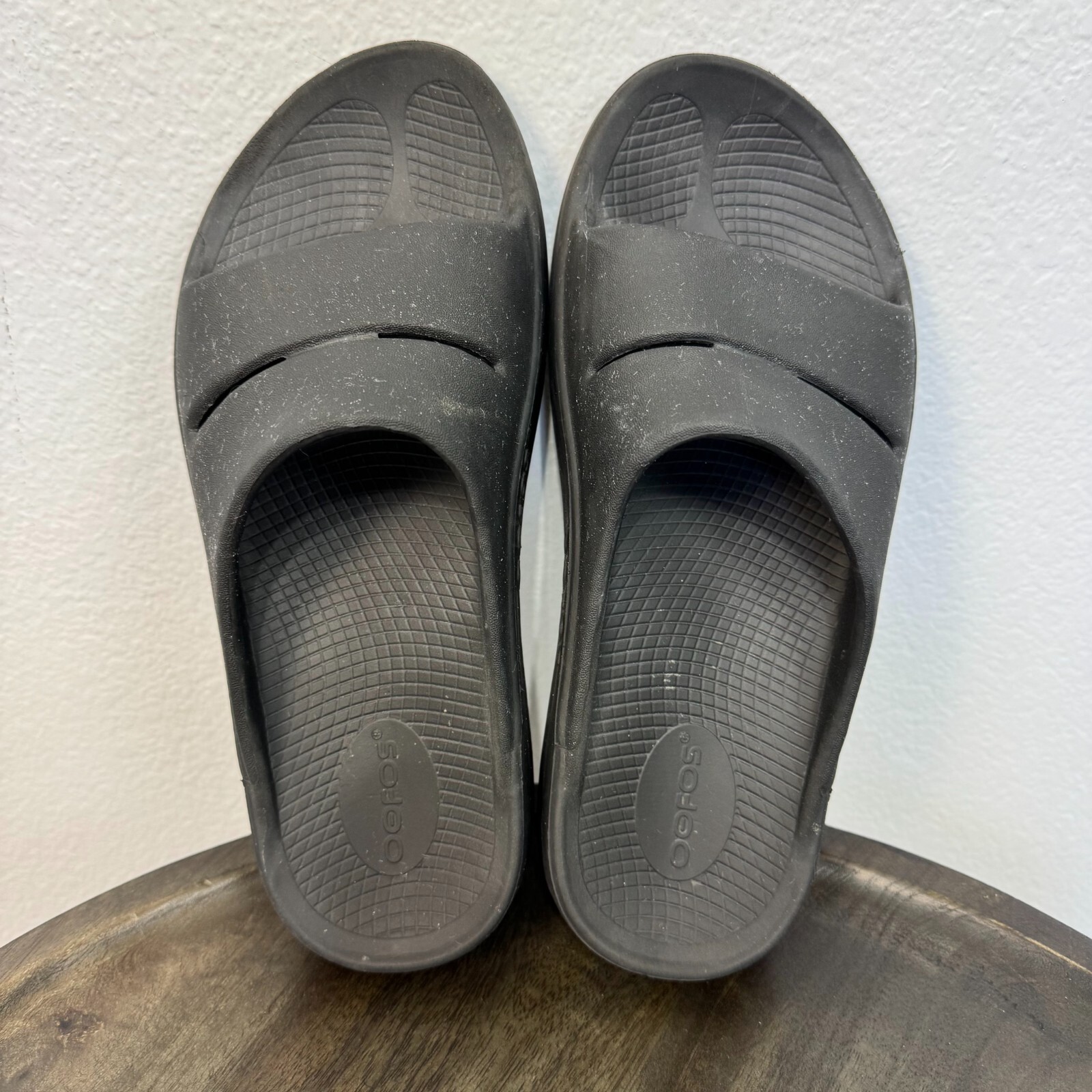 靴 OOFOS OOAHH UNISEX-BLACK M7/W9 Oofos Ooahh Unisex Black Slide Comfort Sport Recovery Slip
