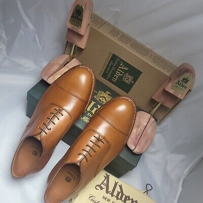NEW Alden Burnished Tan Calf Straight Tip Mens 9062 shoes 8E FREE Shoe Trees