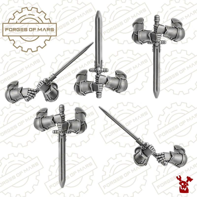 Marines - Dark Legion - Black Lions 2 Handed Swords (X5)