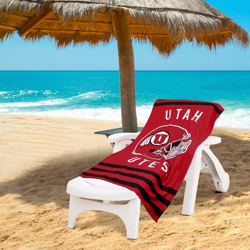 Пляжное полотенце Northwest NCAA Utah Utes в полоску, 30 x 60