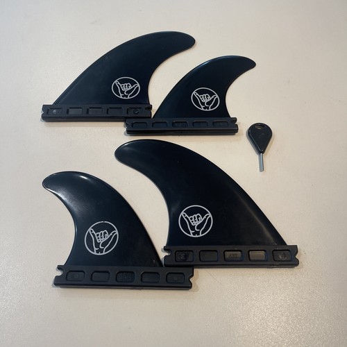 WFS Surfboard Fins Side Fin 4 Pack Black | eBay
