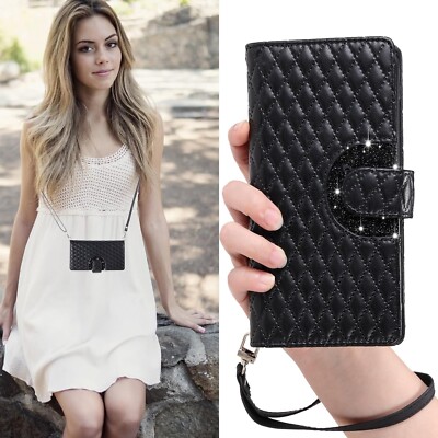 For Samsung A15 A14 A13 A25 A35 A53 A54 5G Crossbody Leather Zipper Wallet Case