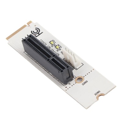 NGFF M.2 Key M to PCI-E Express 4X Riser Card Adapter w  LED Voltage Indicator
