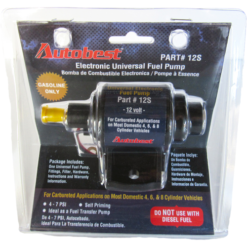 Autobest 12S Electric Transfer Pump For Universal 12V Application 35 GPH
