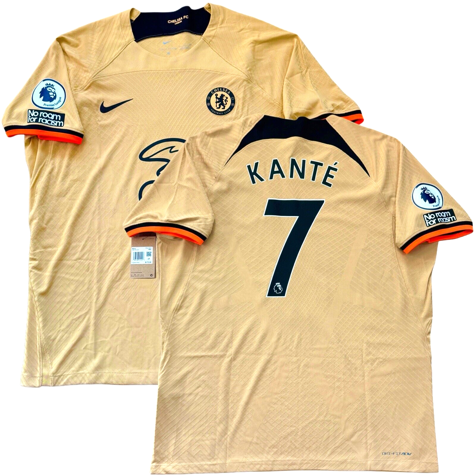 『スタジアムで購入』Chelsea 2018シーズンKanté 背番号7 新品 2018-19 Chelsea Authentic Home Shirt Kante #7 (S)