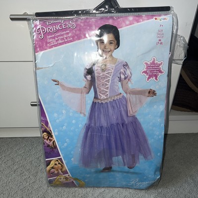 Disney Princess Rapunzel Deluxe Child Costume Pretend Dress Up Size Girls M 7/8