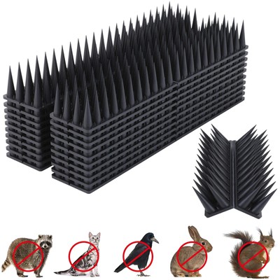 JOROMIT Bird Spikes, 20 Packs 23 Ft Bird Deterrent Spikes Strips Bird Spikes ...