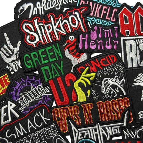 Rock Band Music Punk Heavy Metal Iron-On Embroidery Applique Patch Random Lots