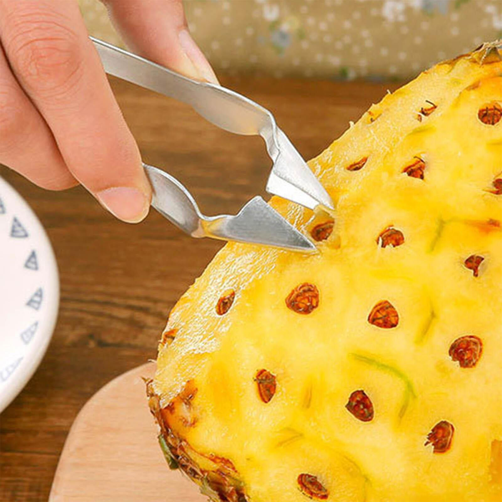 5pc Pineapple Corer Slicer Cutter Eye Peeler Fruit Stainless Steel V Shape Tools