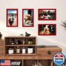 KINLINK 8.5x14 Picture Frames Red, Solid Wood Frames with Acrylic Plexiglass for 8.5x14 without Mat, Tabletop and Wall Display Photo Frame, 4 Pack