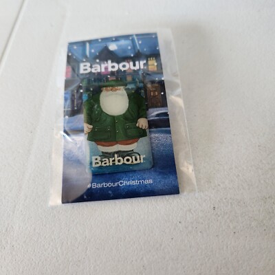 Barbour Father Christmas Lapel Hat Pin - 2019 - Unopened - Raymond Briggs