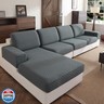 OHSIO Couch Cover, Stretch Sofa Cover, Soft Seat Cushion Covers Washable, Sectional L Shape Sofa Slipcover, Wear Stain Resistant Pet Friendly Furniture Protector for Home(1 Seat Cover S, Dark Gray)