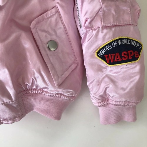 Up And Away Kids Jacket USAF MA 1 Flight Toddler Girls Pink Zip Size 3T