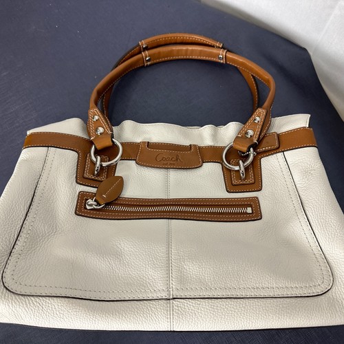 Vintage Coach Signature Handbag Shoulder Bag Purse Leather
