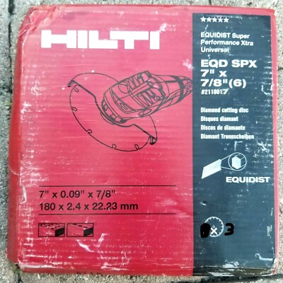 HIlti EQD SPX 7''x7/8'' Diamond Cutting Disc (3 pack) (2118017)
