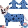 Comwish Dog Surgery Suit Long Sleeve, Dog Recovery Suit Female Male with Zipper Closure Post Spay, Neuter, Dog Onesie Shedding Suit Full Coverage Bodysuit (Blue, XXS)