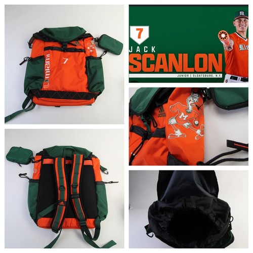 miami hurricanes adidas Team Issued Baseball Conditioning Backpack #7 Scanlon ⚾️