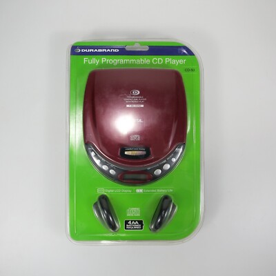 Durabrand CD Player Personal Programmable Portable Walkman Discman CD-50 Red