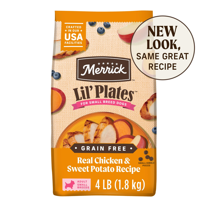 Lil' Plates Small Breed Dry Dog Food, Grain-Free Real Chicken & Sweet Potato, 4