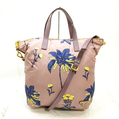 Prada Hand Bag  Pink Nylon 438965
