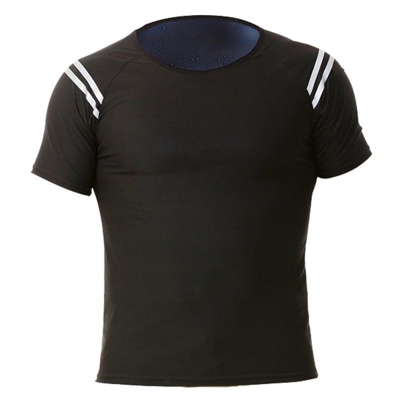 Men Sauna T-Shirt Workout Sports Trainer Sauna Sweat Vest Sweat Suit Body Shaper
