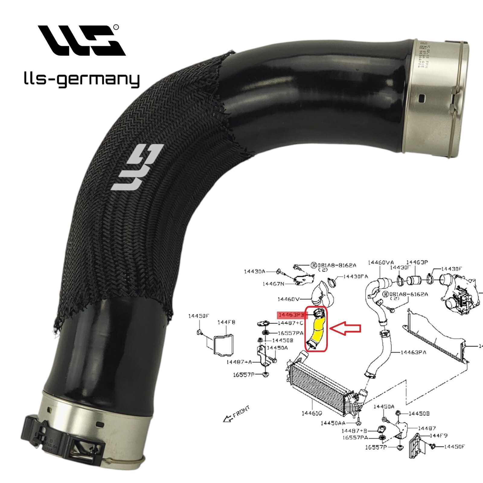 NAS❗️ Turbo Hose Charge Air Hose For NISSAN NAVARA NP300 2.3 dCi