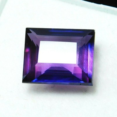 7 Ct Purple Tanzanite Natural Emerald Cut Certified Extremely Rare Gemstone
