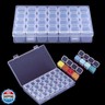 SJZQ 2 Pack 28 Grids classification Plastic Organizer Boxes, for diamond painting,Bead Art, Jewelry, Ear studs, pigment sandand Small Items