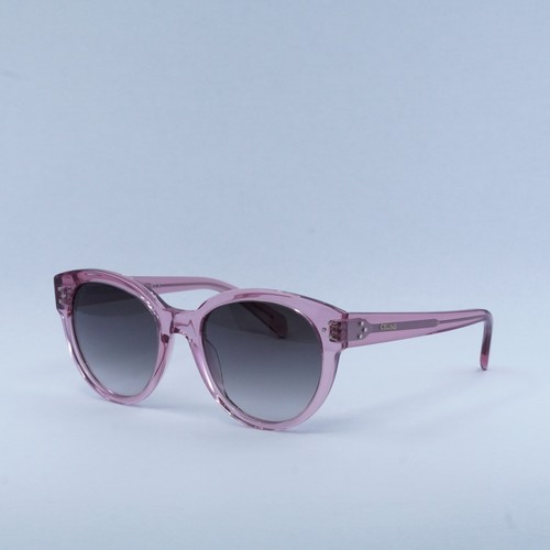 Pre-owned Celine Cl40169i 72f Shiny Pink Crystal / Smoke Gradient 54-20-145 Sunglasses