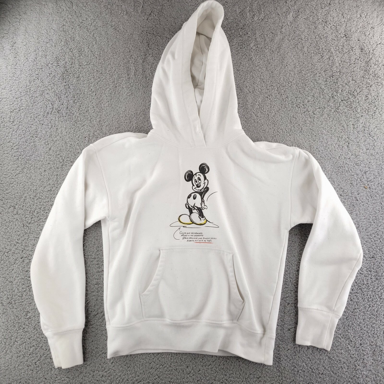 Uniqlo UT Mickey Hoodie Womens Small White Disney Sweatshirt Graphic | eBay
