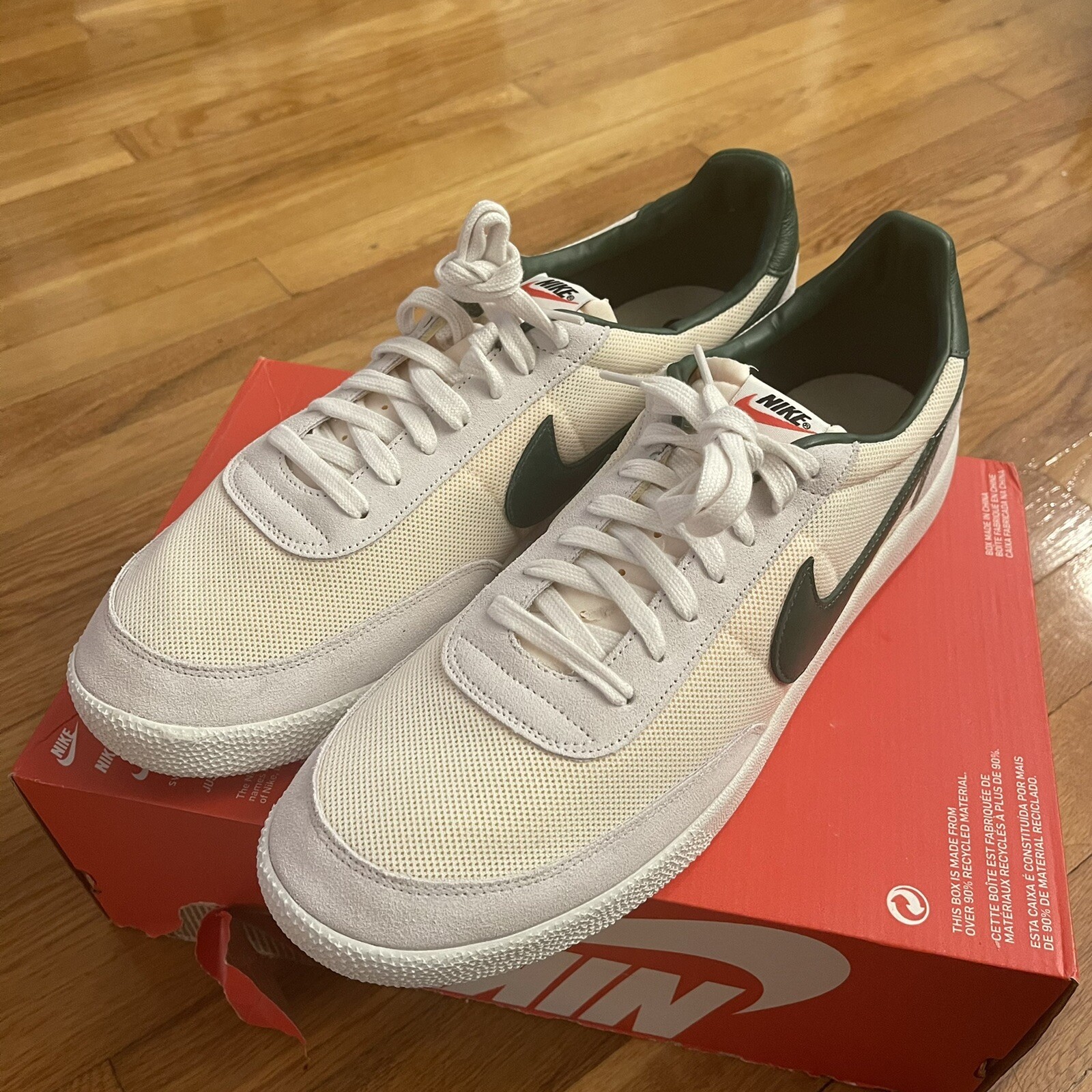 Nike Mens Killshot OG SP Shoes Sail White Gorge Green Size 15 CU9180 100  NEW: купить с доставкой из США, цена 13 064 руб - (164630038025)