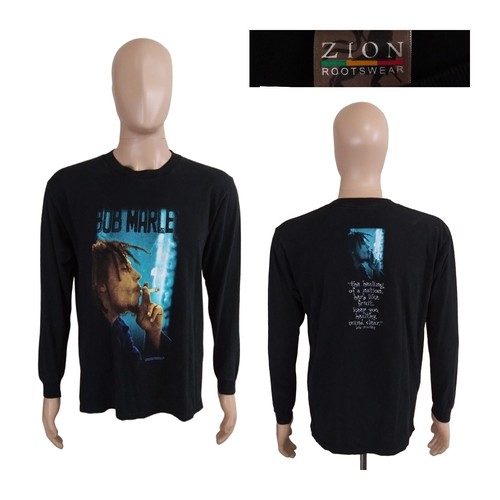 90s ボブ・マーリー TシャツLブラック vintage ZION 1998年