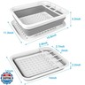 Collapsible Dish Drying Rack Portable Dish Drainers for Kitchen Counter with Drainboard, Kitchen Sink Organizer Basket RV Accessories Camper Storage and Organization Dish Rack Over Sink Drying Rack